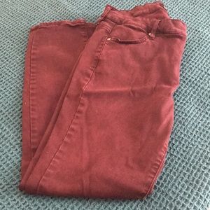 David Bitton jeans burgundy red stretch size
